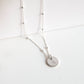 Small Initial Disc Pendant on Satellite Chain - 10mm