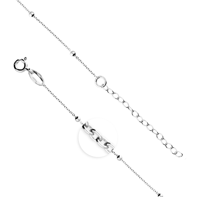 Sterling Silver Satellite Bead Chain