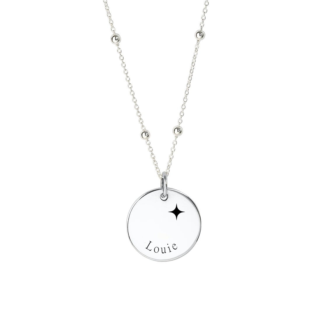 Children's Name Necklace with star - One name