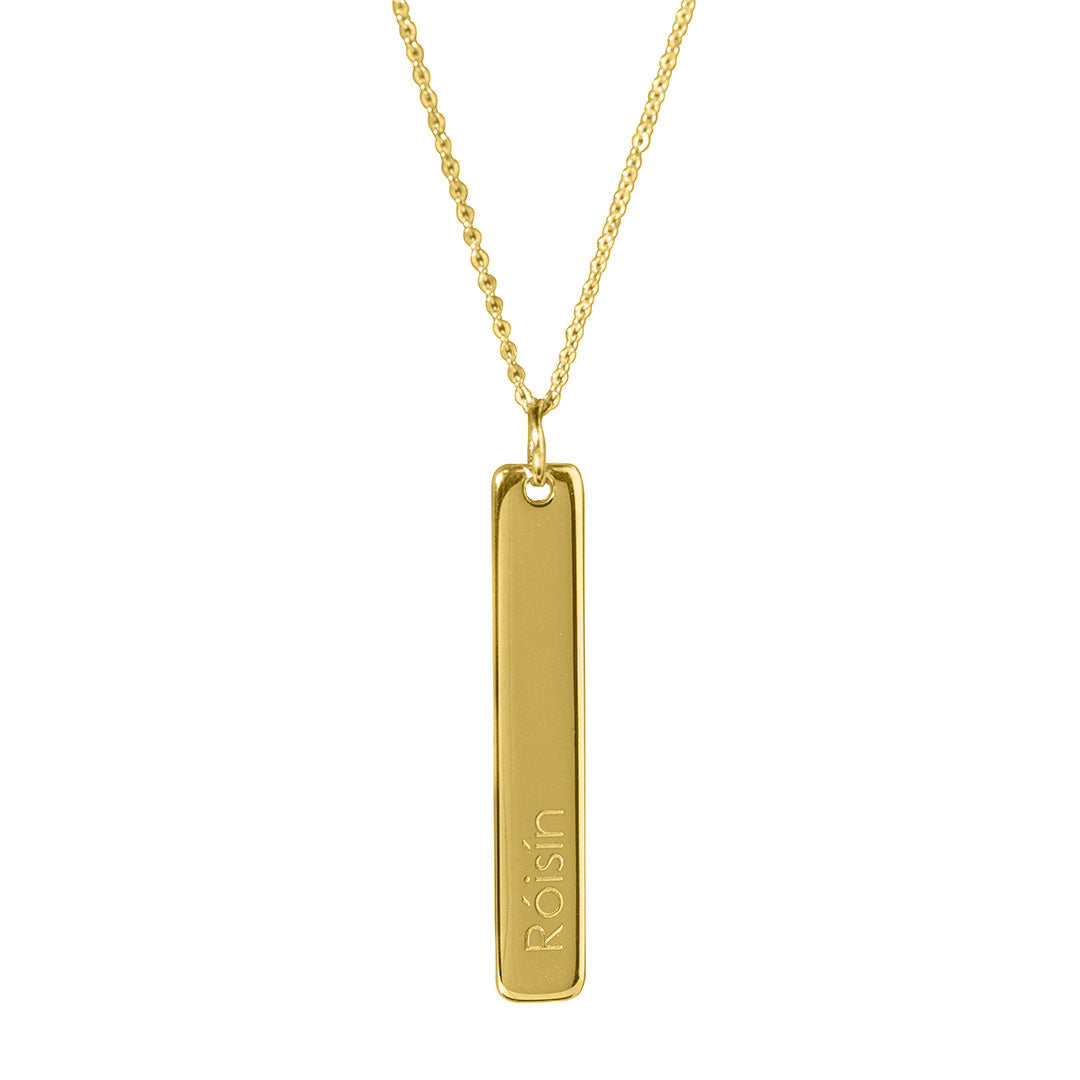 Gold plated Bar Shaped Pendant