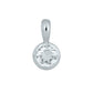 White Gold Topaz Birthstone Charm for April