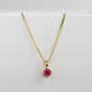 9ct gold ruby birthstone charm pendant