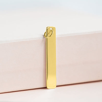 Gold Plated Bar Pendant