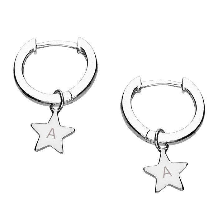 Initial on sale hoop earrings