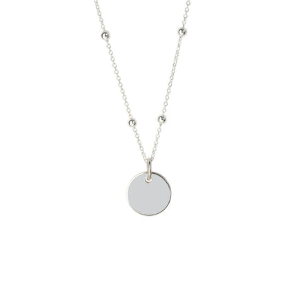 10mm silver disc on a satellite chain