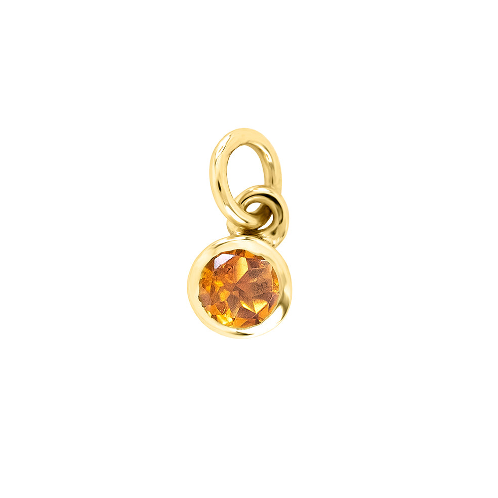 9ct gold yellow topaz birthstone charm