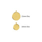 Comparison of 15mm and 10mm Gold Plated Disc Charms