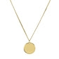 15mm 9ct gold disc pendant necklace