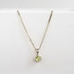 White Gold Peridot Birthstone Charm Pendant